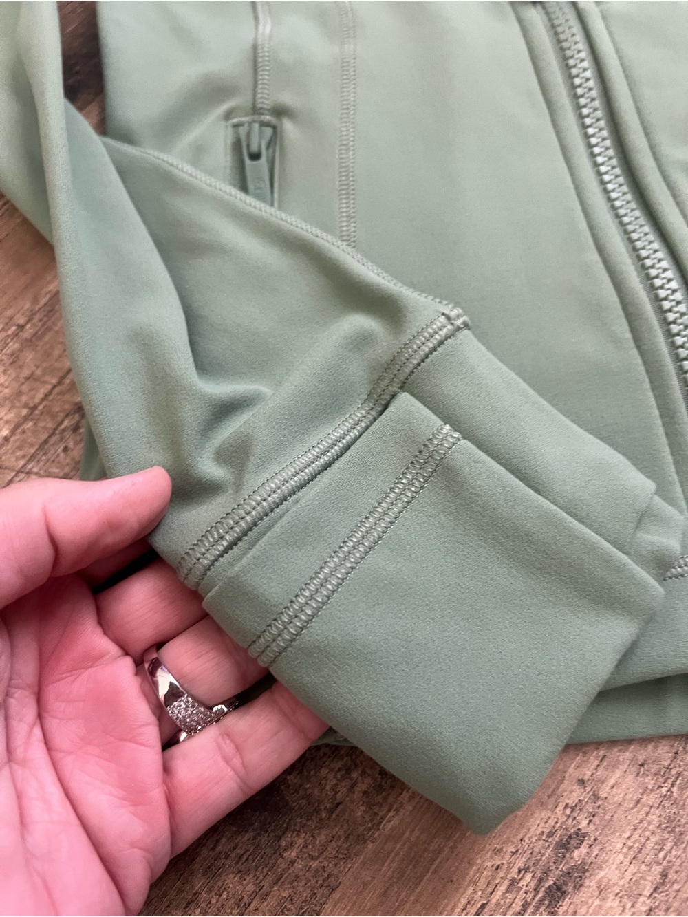 lululemon athletica Desert Green Full-Zip Define Jacket Nulu - Picture 3 of 13